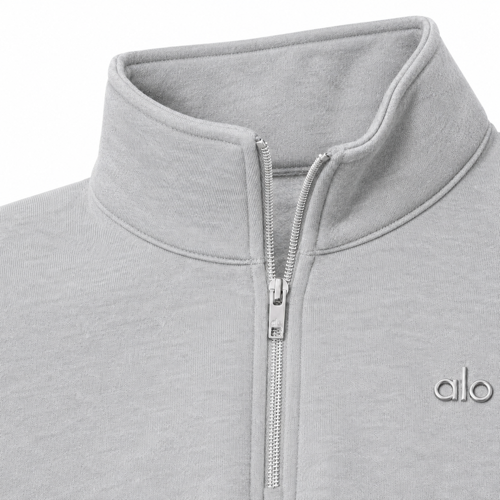 Sudadera Hoodie Alo Zip Gris