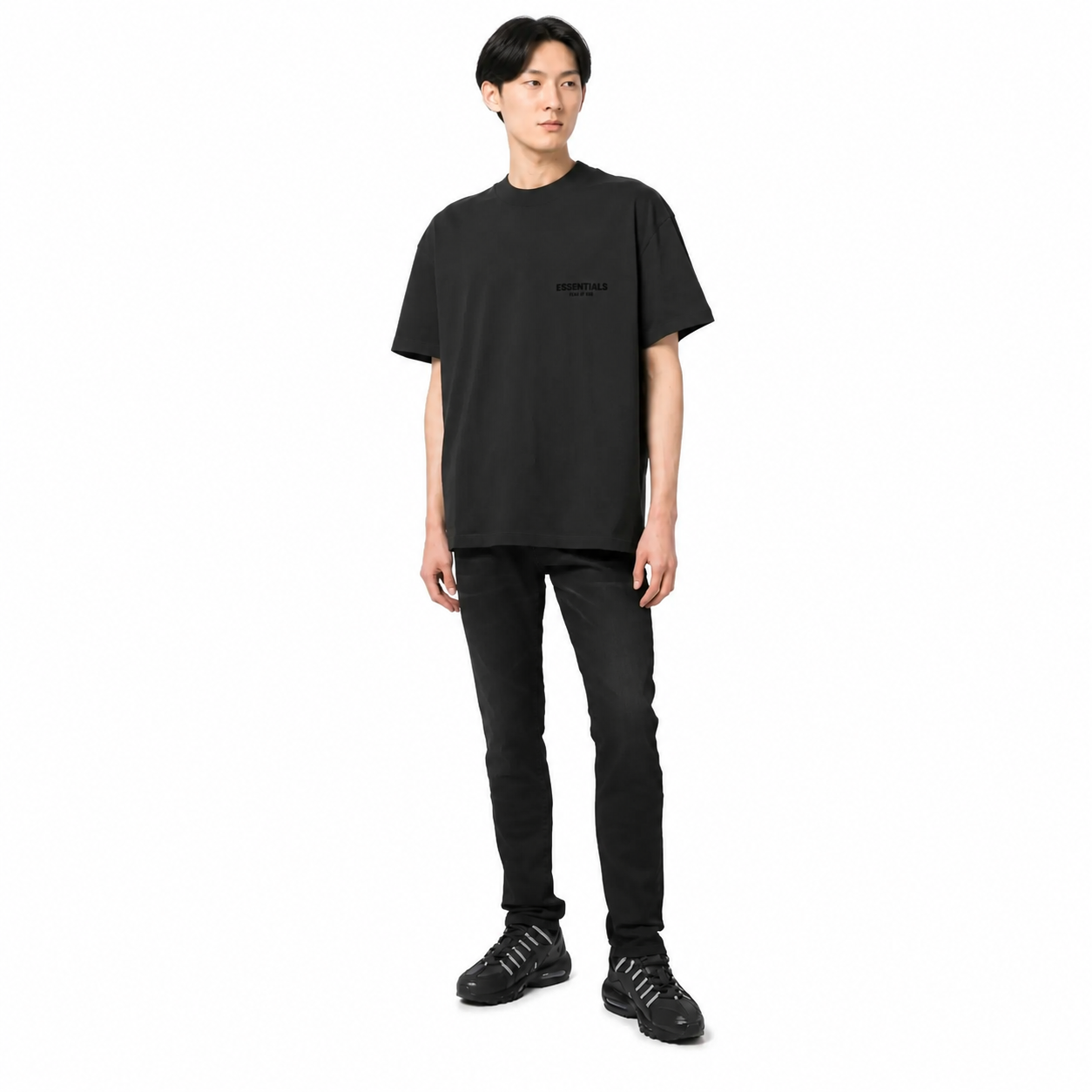 Camiseta Playera Essentials Fear Of God Stretch Limo Negro