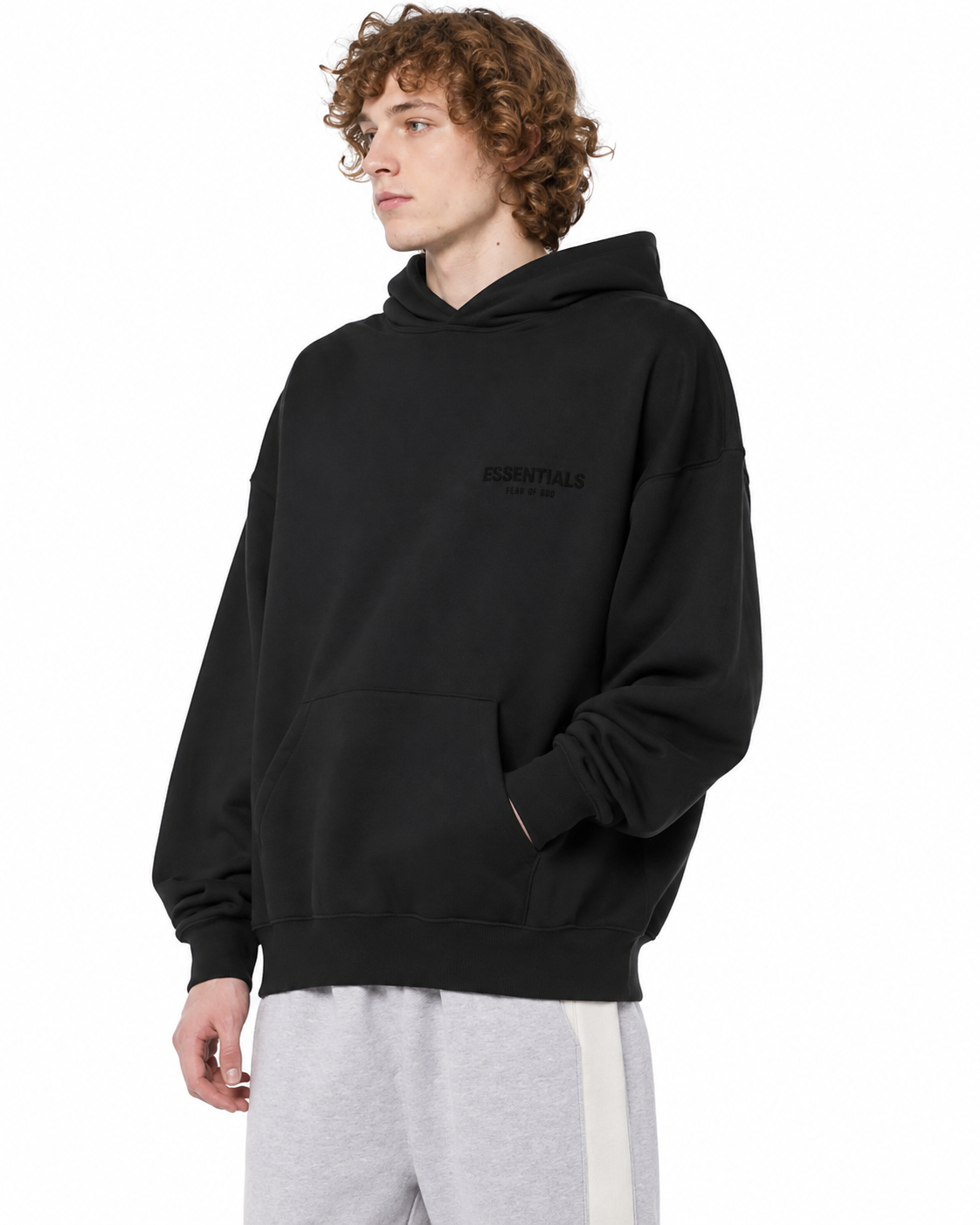 Hoodie Essentials Stretch Limo Black