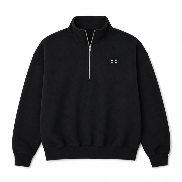 Sudadera Hoodie Alo Zip Negro