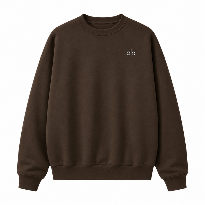Sudadera Hoodie Alo Crewneck Café Expresso