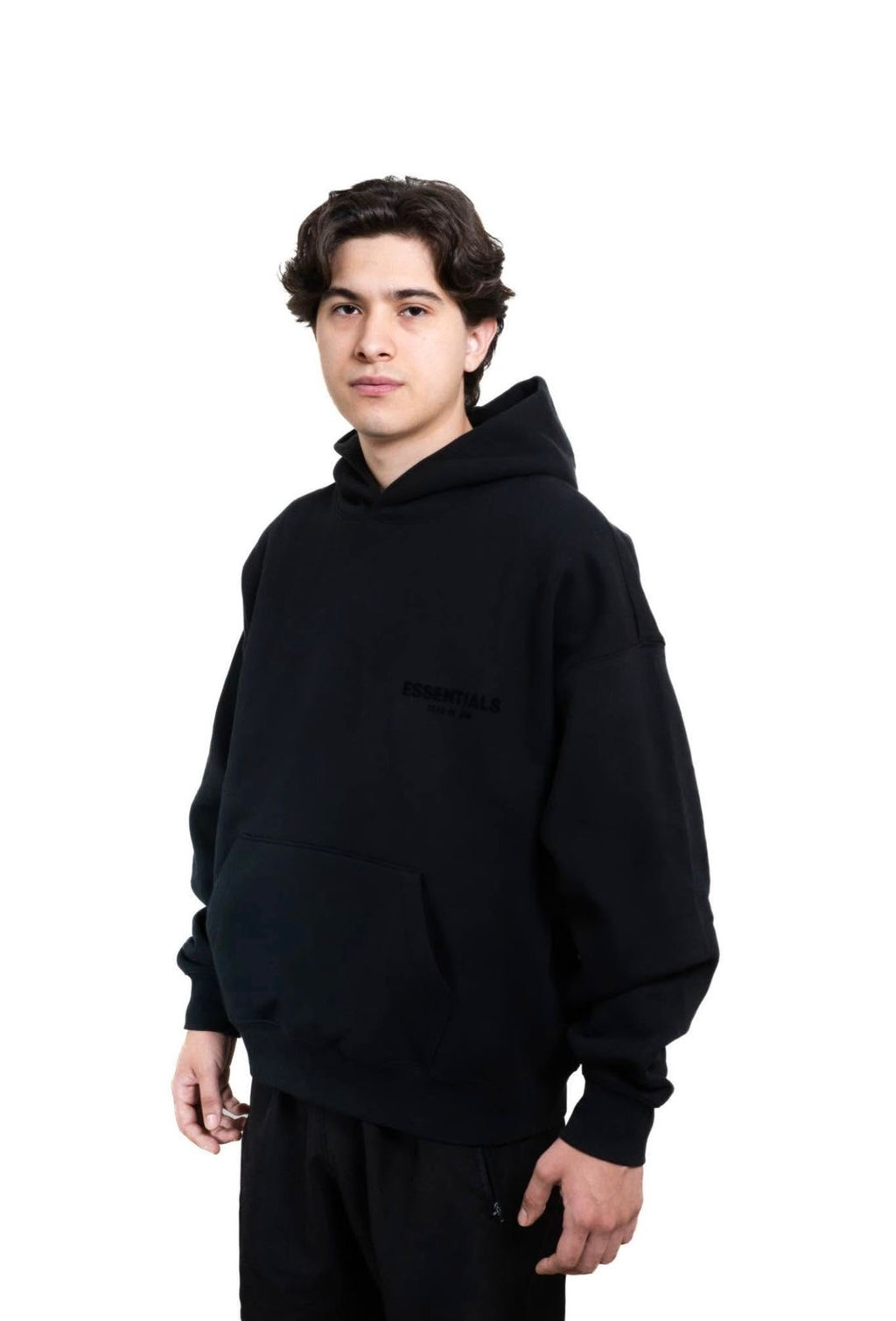 Hoodie Essentials Stretch Limo Black