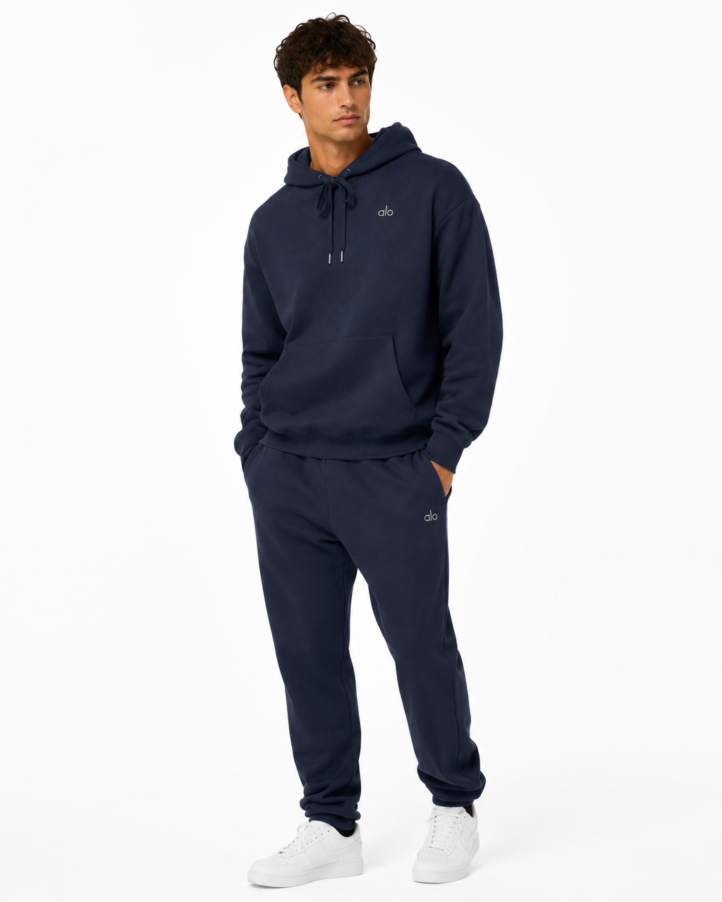 Sudadera Hoodie Alo Yoga Accolade Azul Navy