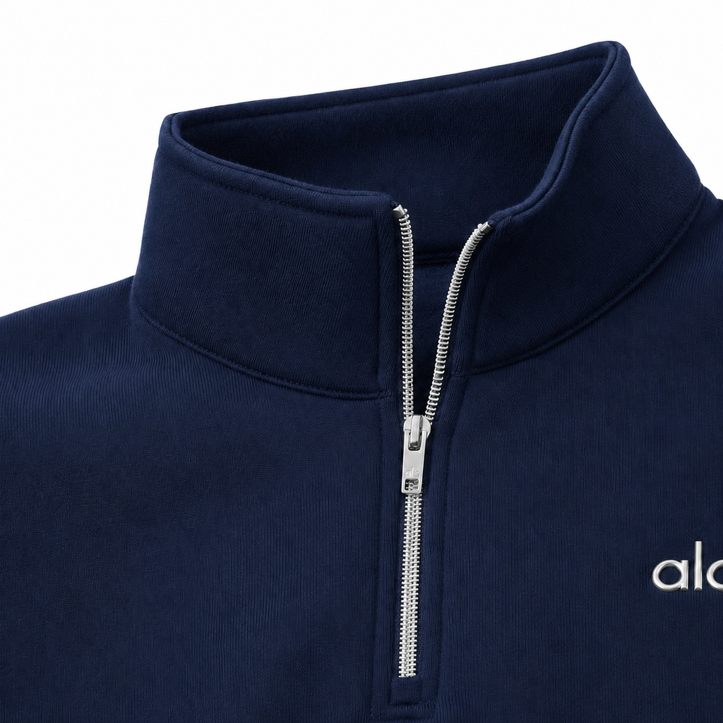 Sudadera Hoodie Alo Zip Azul Navy