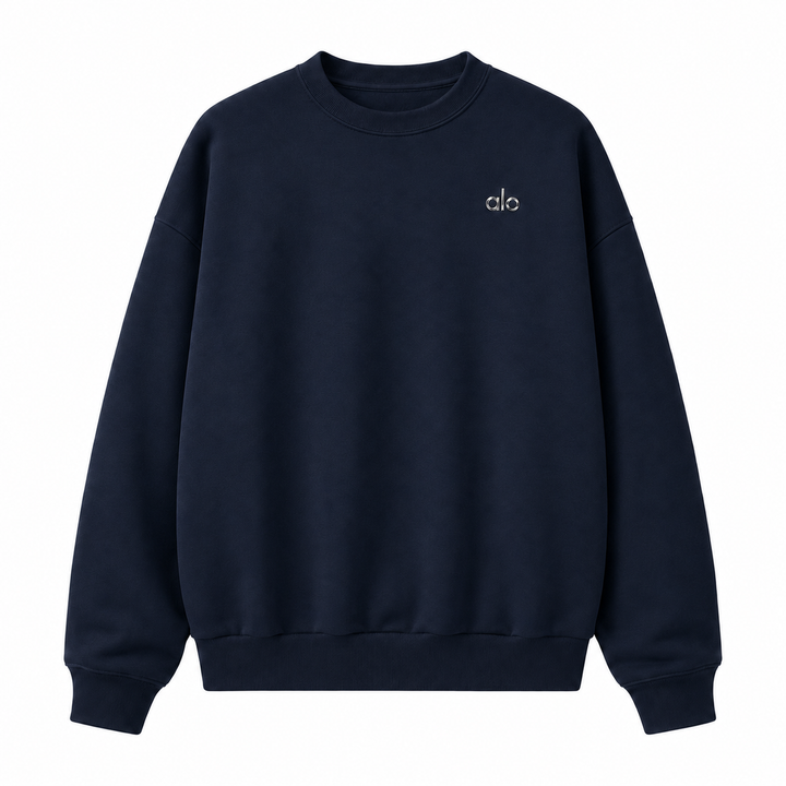 Sudadera Hoodie Alo Crewneck Azul Navy